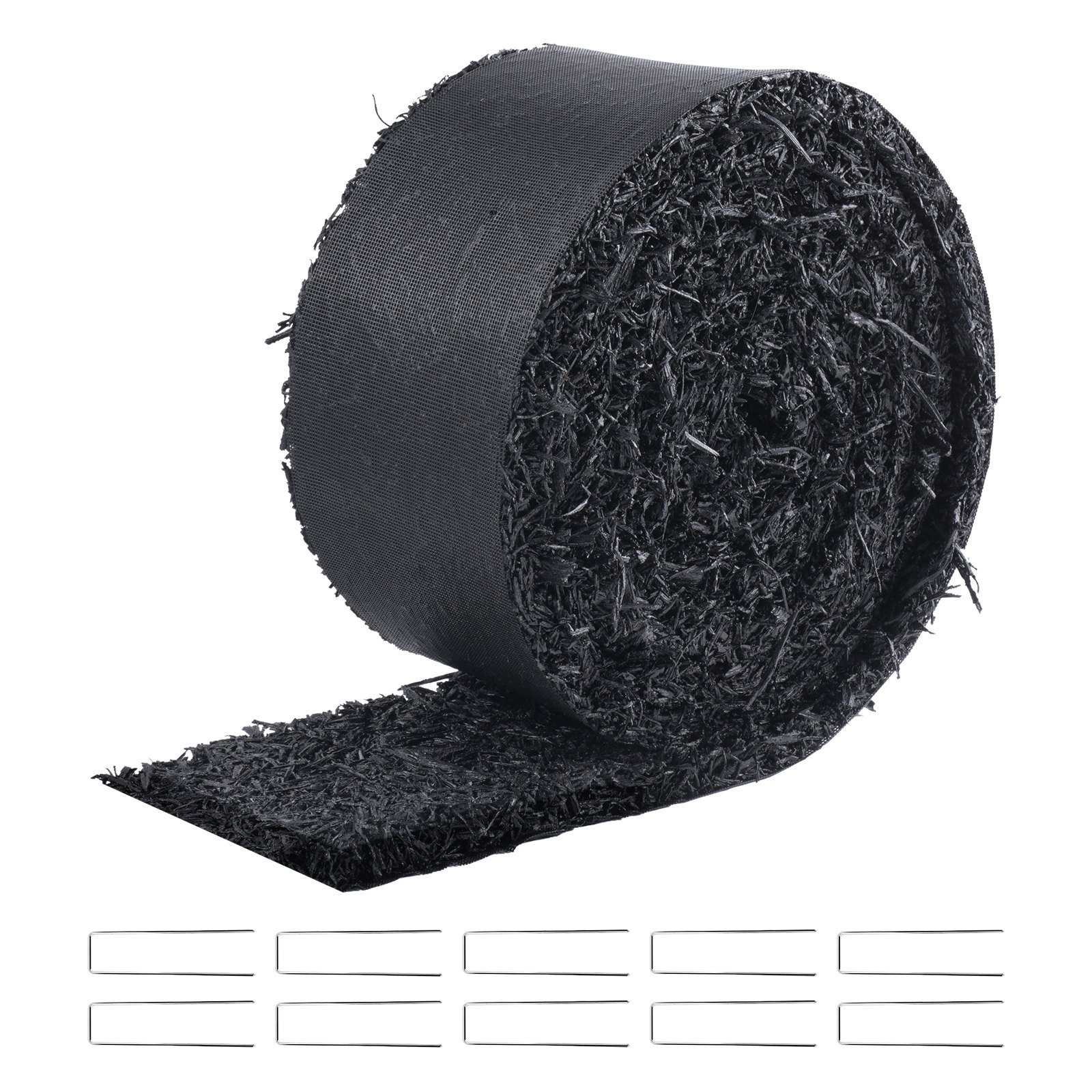 Recycled rubber mulch mat roll for garden landscaping